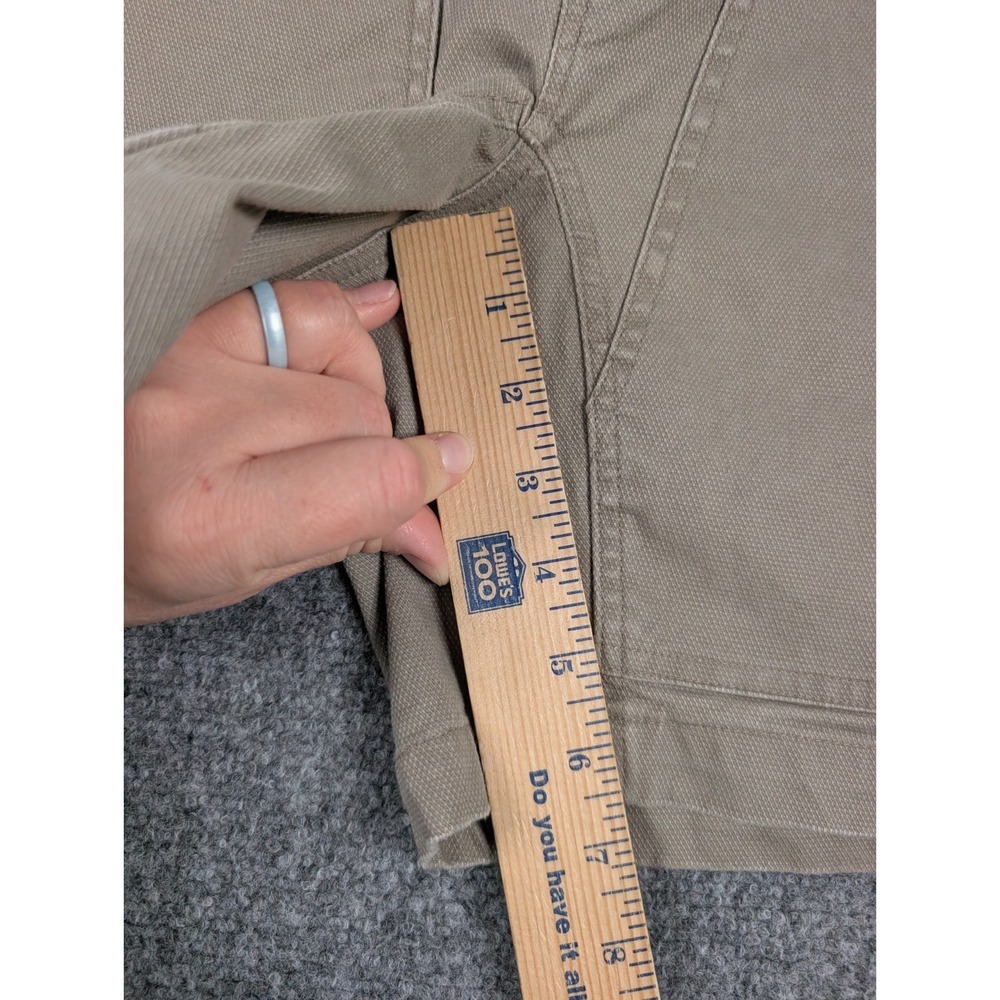 E11 State of Elevenate Pebble Shorts Womens‎ Large Vintage Khaki Stretch Canvas - Picture 3 of 6